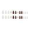 12 Sizes-24 Pcs Press On Nails W1812