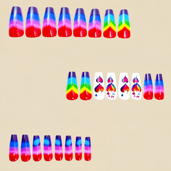 12 Sizes-24 Pcs Press On Nails Y477