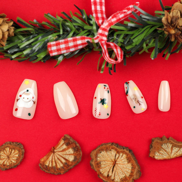 Glossy Medium Pink Press on Nails