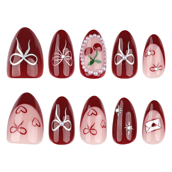 12 Sizes-24 Pcs Press On Nails JP4140