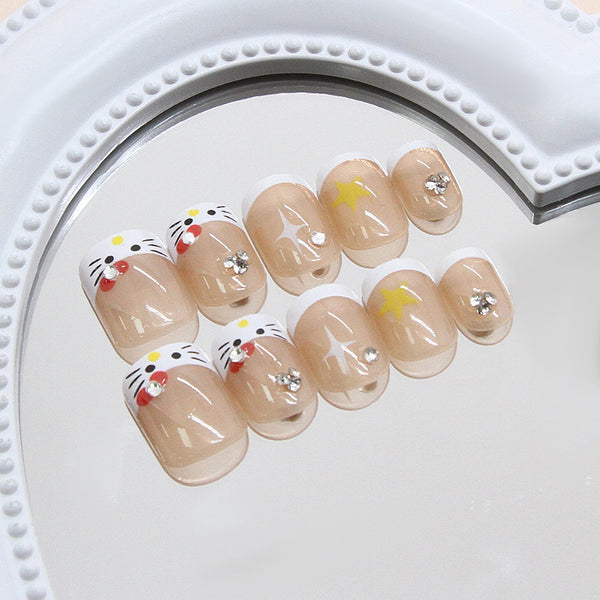 12 Sizes-24 Pcs Press On Nails Z1018
