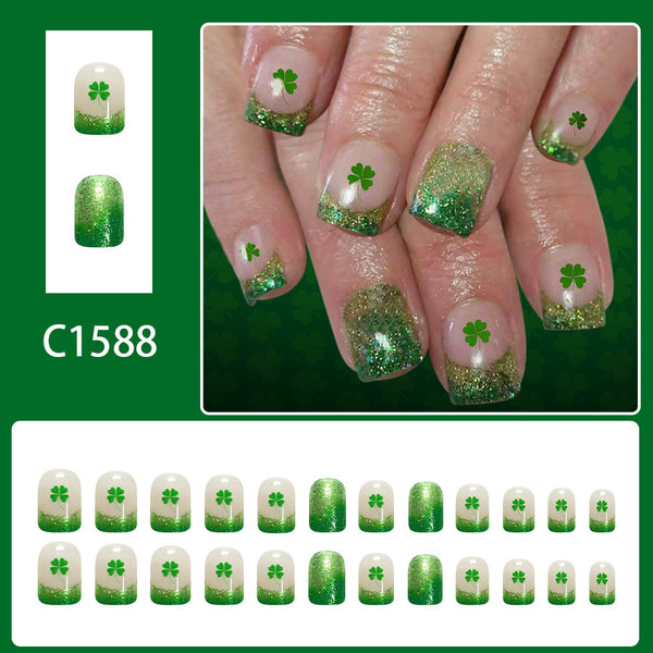 12 Sizes-24 Pcs Press On Nails C1588
