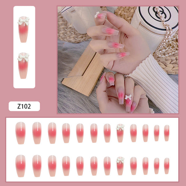 12 Sizes-24 Pcs Press On Nails Z082