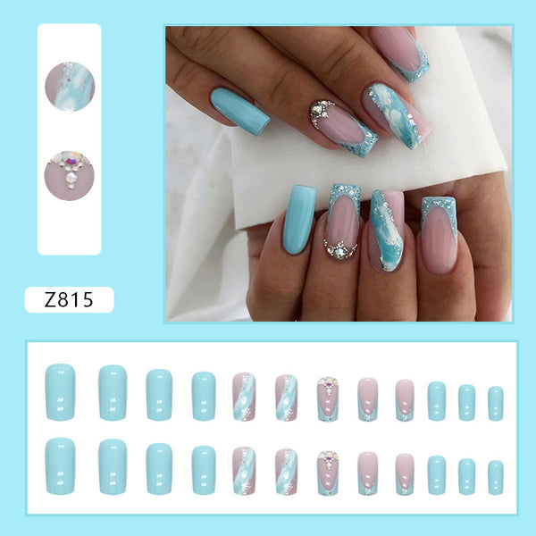12 Sizes-24 Pcs Press On Nails Z815