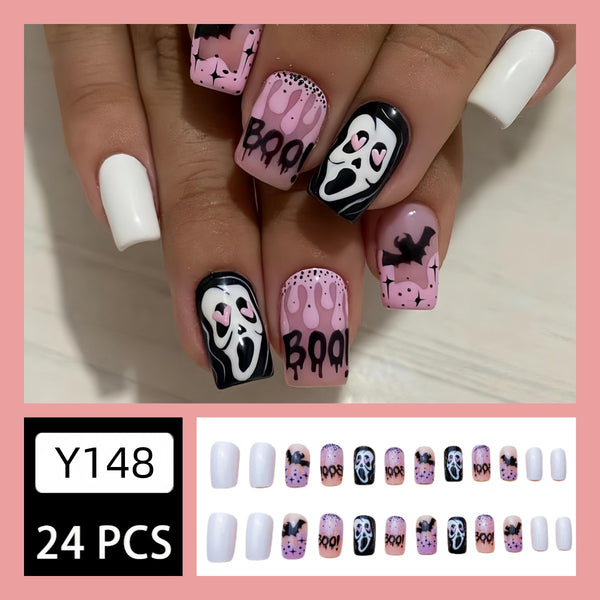 12 Sizes-24 Pcs Press On Nails Y148