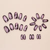 12 Sizes-24 Pcs Press On Nails W1818
