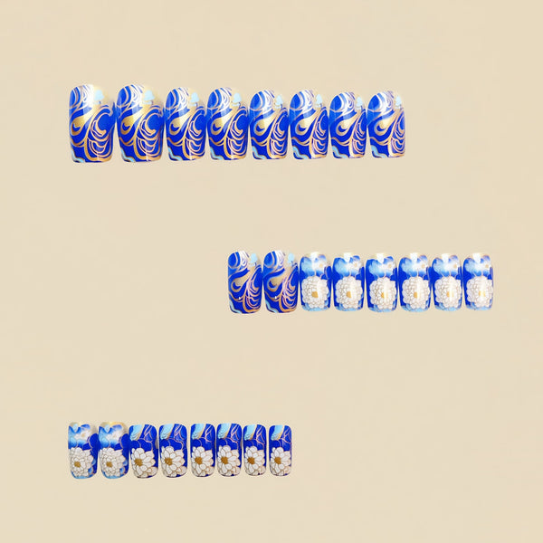 12 Sizes-24 Pcs Press On Nails Y002