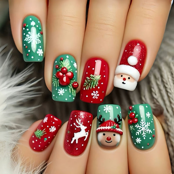 12 Sizes-24 Pcs Press On Nails Y1290