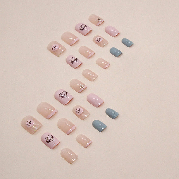 12 Sizes-24 Pcs Press On Nails Z775
