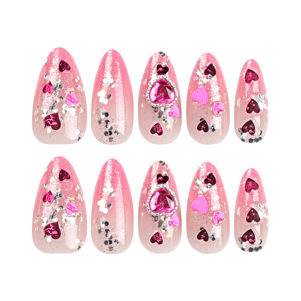 12 Sizes-24 Pcs Press On Nails GN001