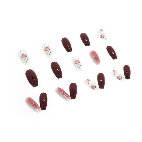 12 Sizes-24 Pcs Press On Nails R588