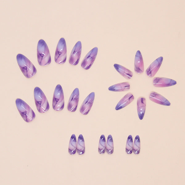 12 Sizes-24 Pcs Press On Nails W1536