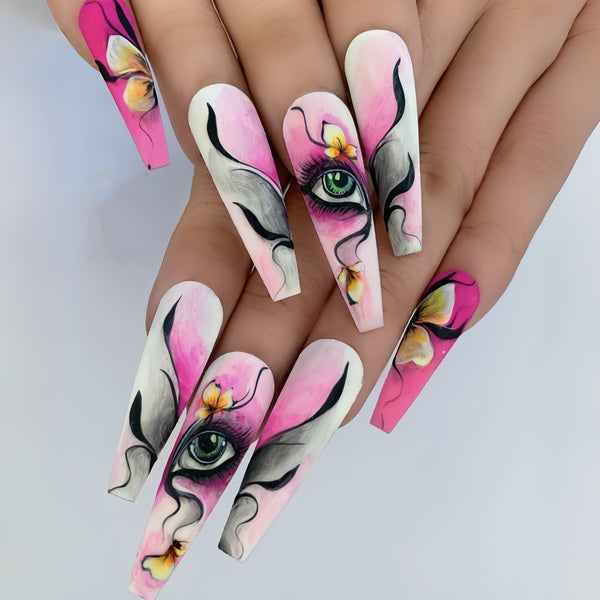 12 Sizes-24 Pcs Press On Nails Y258