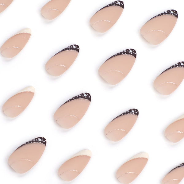 Almond French Matte Medium Pink Press on Nails