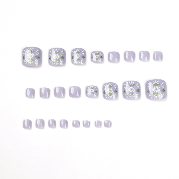 12 Sizes-24 Pcs Press On Nails JP1643