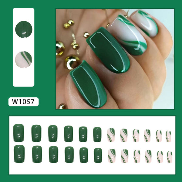 12 Sizes-24 Pcs Press On Nails W1054