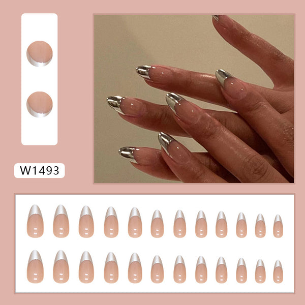 12 Sizes-24 Pcs Press On Nails W1493