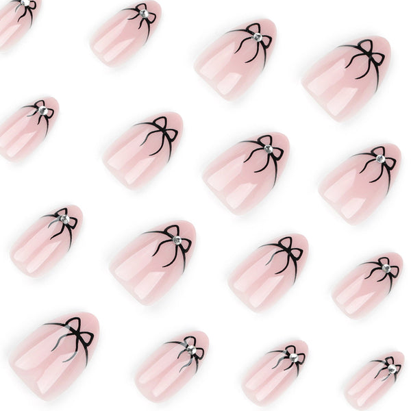 Almond French Glossy Medium Press on Nails