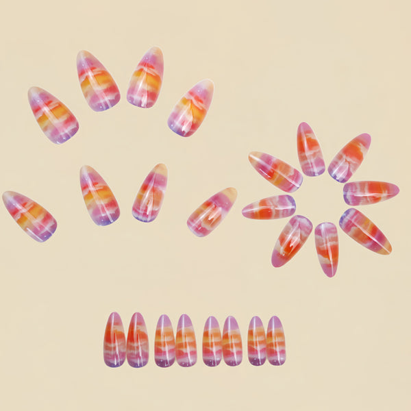 12 Sizes-24 Pcs Press On Nails Y1658