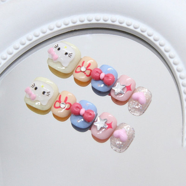 12 Sizes-24 Pcs Press On Nails K033