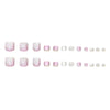 12 Sizes-24 Pcs Press On Nails F199