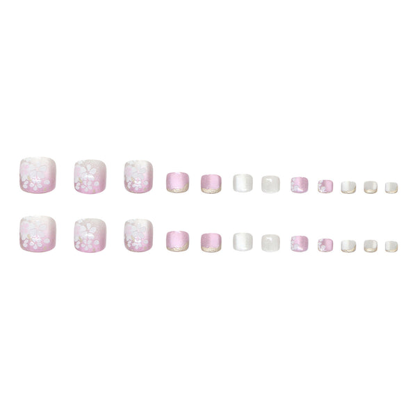 12 Sizes-24 Pcs Press On Nails F199