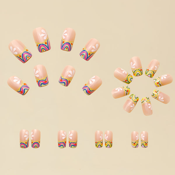 12 Sizes-24 Pcs Press On Nails Y174