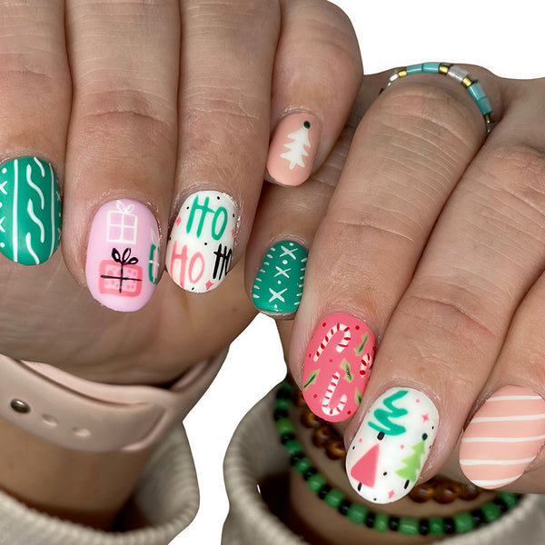 12 Sizes-24 Pcs Press On Nails MX088