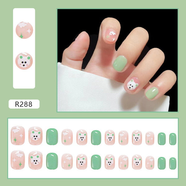 12 Sizes-24 Pcs Press On Nails R281