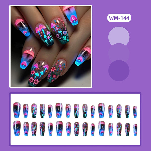 12 Sizes-24 PcsPress On Nails WM-144