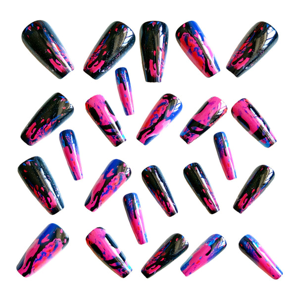 12 Sizes-24 Pcs Press On Nails Y1187