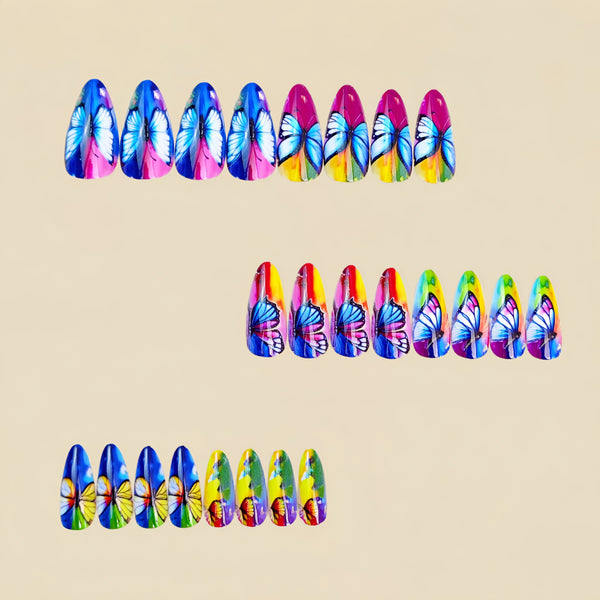 12 Sizes-24 Pcs Press On Nails Y1840