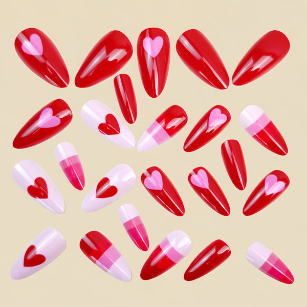 12 Sizes-24 Pcs Press On Nails Y1673