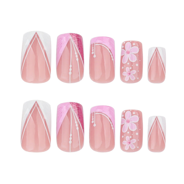 12 Sizes-24 Pcs Press On Nails JP3771