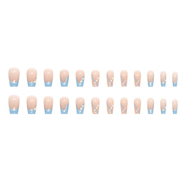12 Sizes-24 Pcs Press On Nails Z665