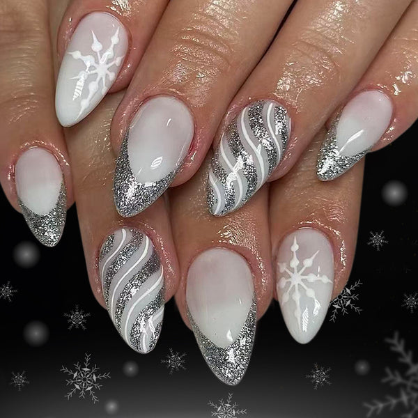 12 Sizes-24 Pcs Press On Nails C1291