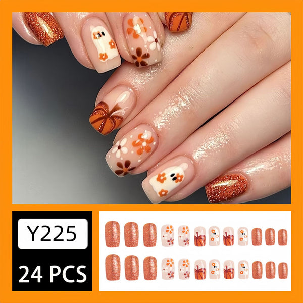 12 Sizes-24 Pcs Press On Nails Y225
