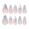 12 Sizes-24 Pcs Press On Nails JP3326
