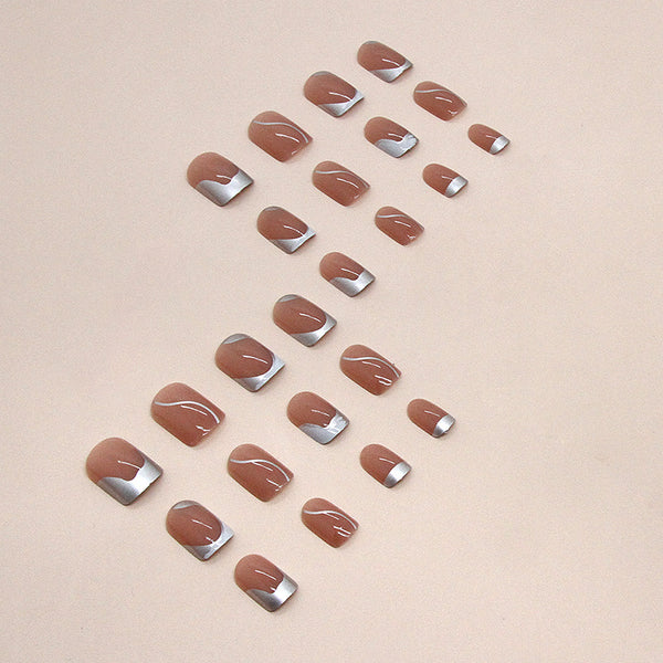 12 Sizes-24 Pcs Press On Nails W1415