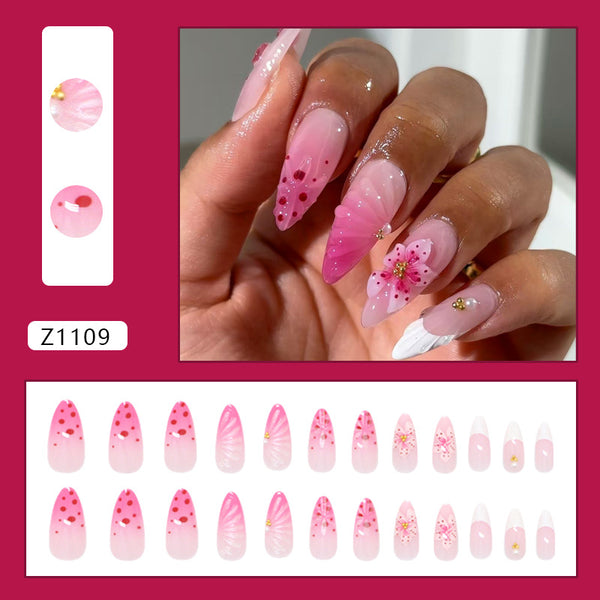 12 Sizes-24 Pcs Press On Nails Z1109