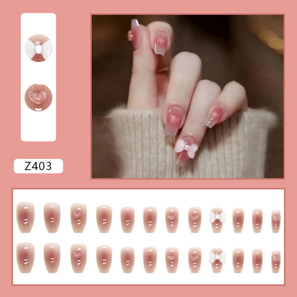 12 Sizes-24 Pcs Press On Nails Z403