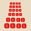 12 Sizes-24 Pcs Press On Nails Y1119