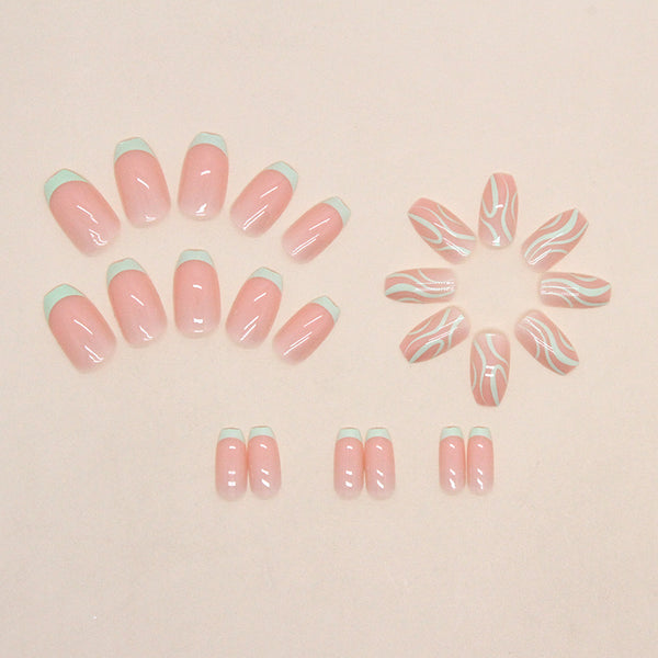 12 Sizes-24 Pcs Press On Nails W1121