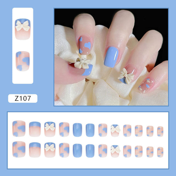 12 Sizes-24 Pcs Press On Nails Z107