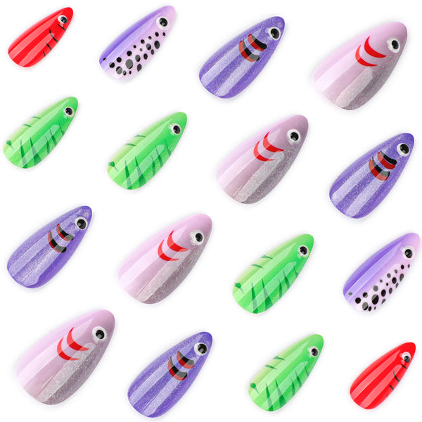 12 Sizes-24 Pcs Press On Nails JP3842