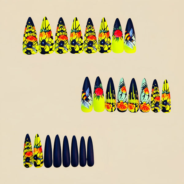 12 Sizes-24 Pcs Press On Nails Y557