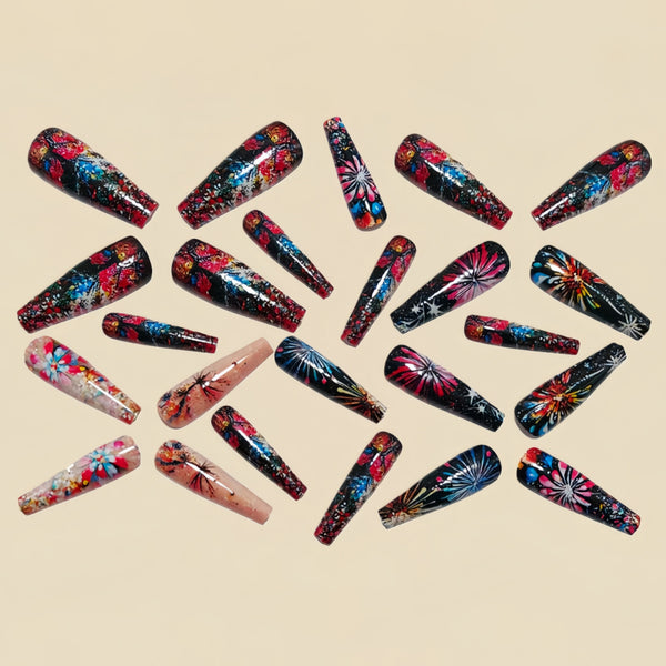 12 Sizes-24 Pcs Press On Nails Y566