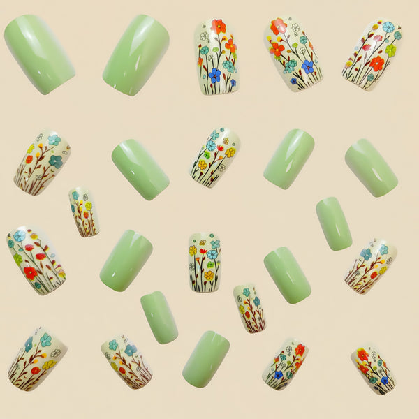 12 Sizes-24 Pcs Press On Nails Y586