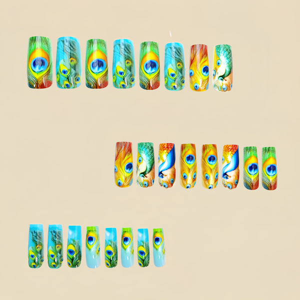 12 Sizes-24 Pcs Press On Nails Y435