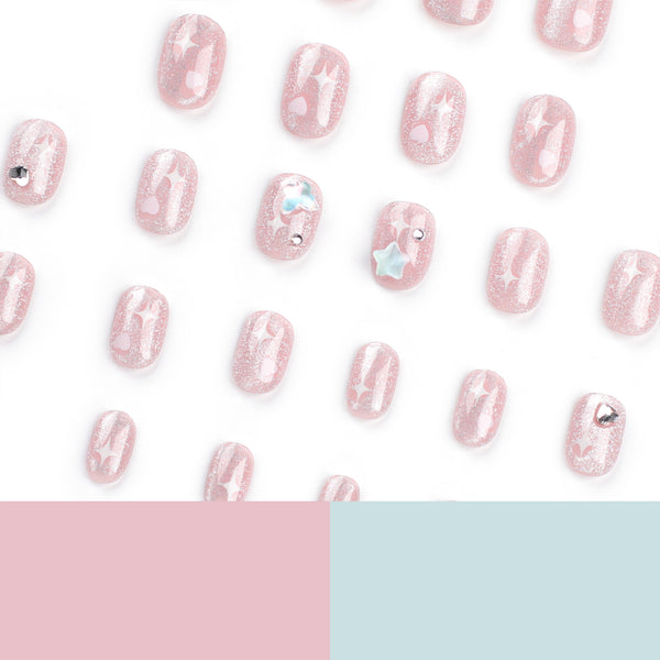 12 Sizes-24 Pcs Press On Nails JP3098